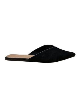 Asos Design Women’s Black Suede Slip-On Pointed Toe Wide Fit  Mules Size 11W